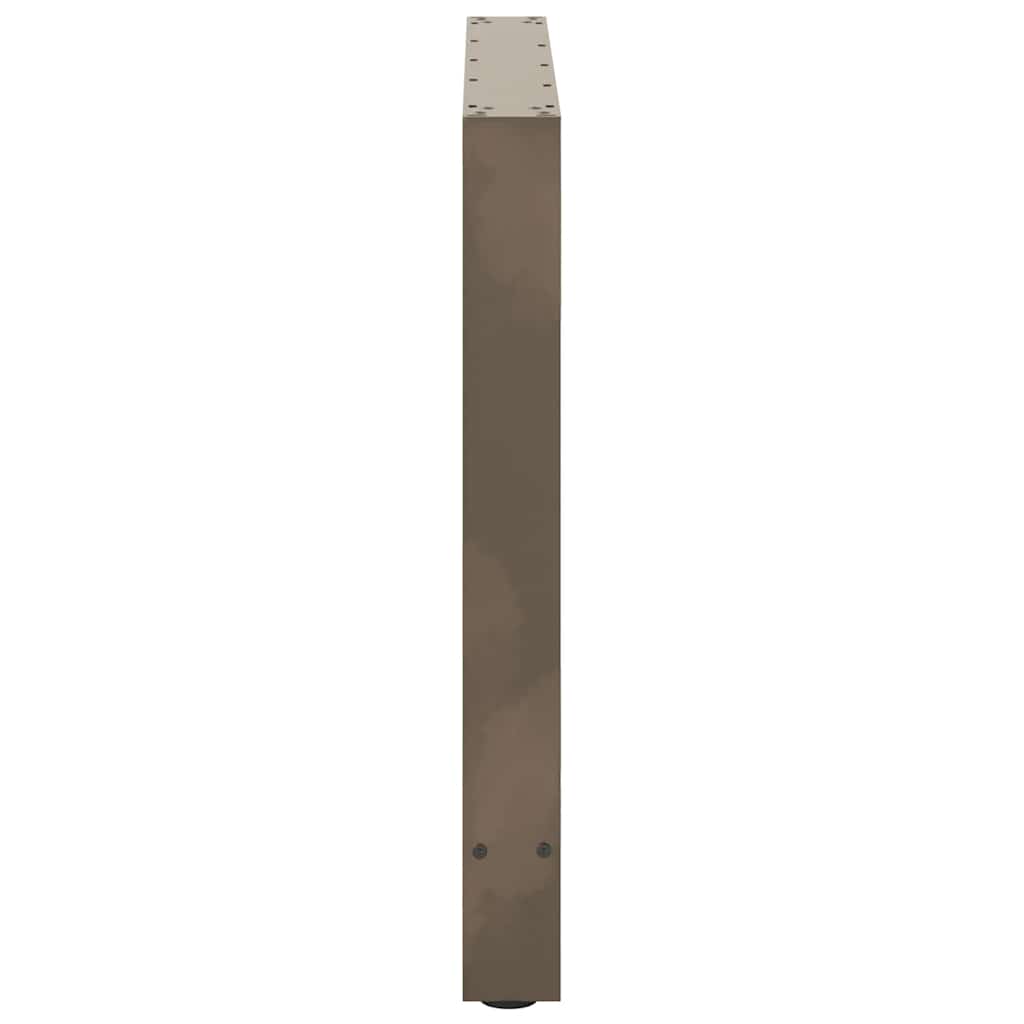 spisebordsben naturstål 2 stk. 90x(72-73) cm stål