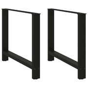 spisebordsben sort 2 stk. 100x(72-73) cm stål