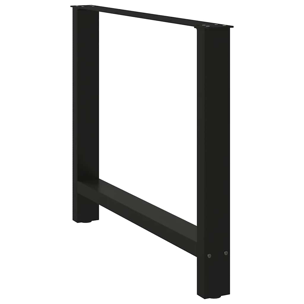 spisebordsben sort 2 stk. 100x(72-73) cm stål