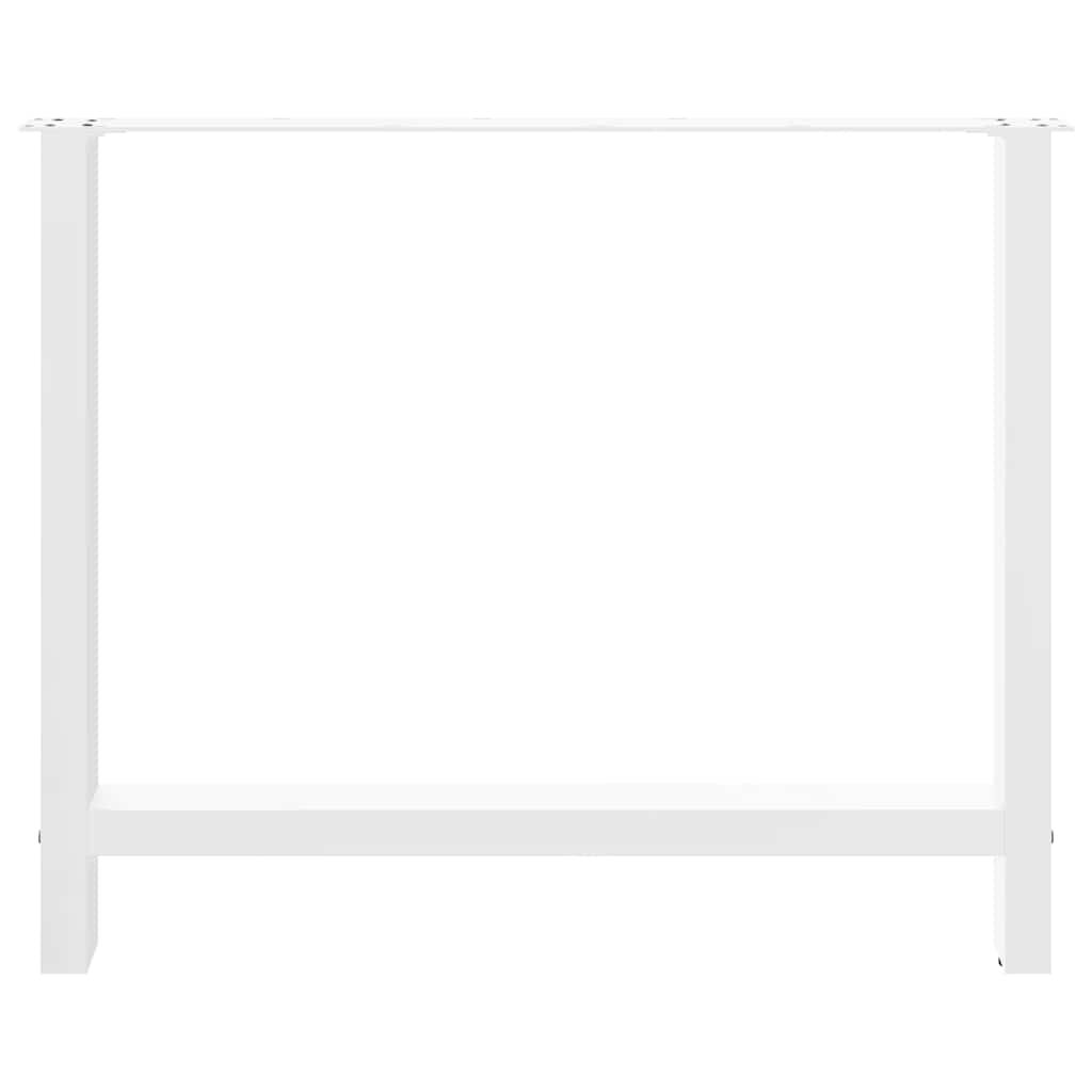 spisebordsben hvide 2 stk. 100x(72-73) cm stål