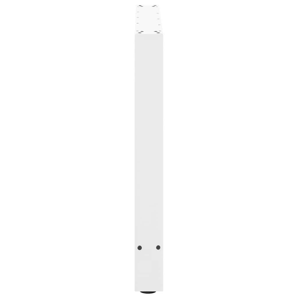 spisebordsben hvide 2 stk. 100x(72-73) cm stål