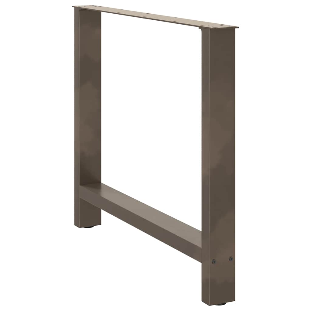 spisebordsben naturstål 2 stk. 100x(72-73) cm stål