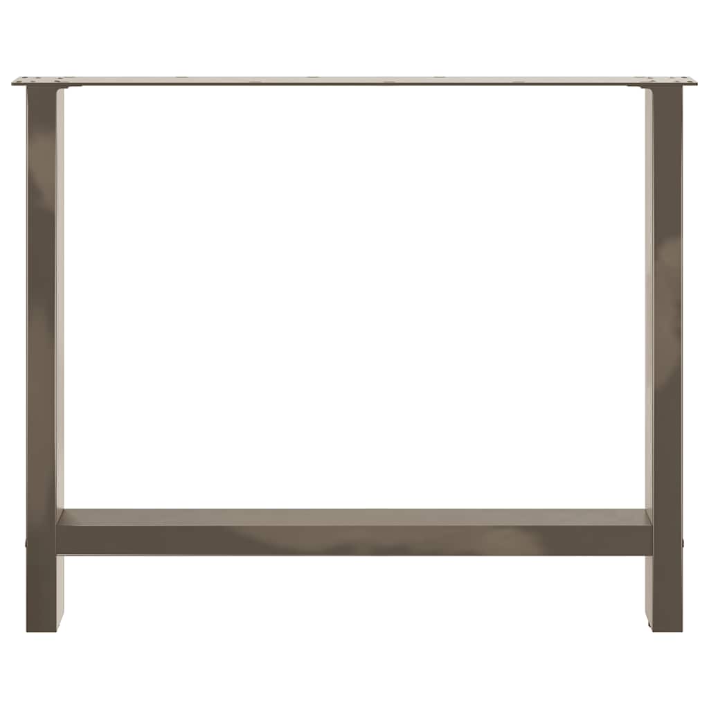 spisebordsben naturstål 2 stk. 100x(72-73) cm stål