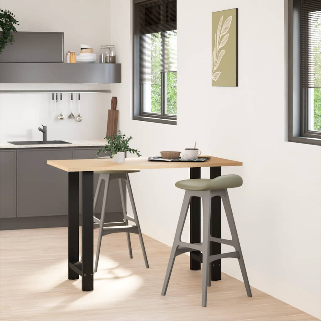 barbordsben sort 2 stk. 40x(90-91) cm stål