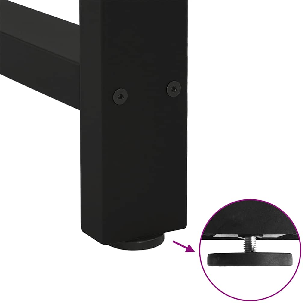 barbordsben sort 2 stk. 40x(90-91) cm stål