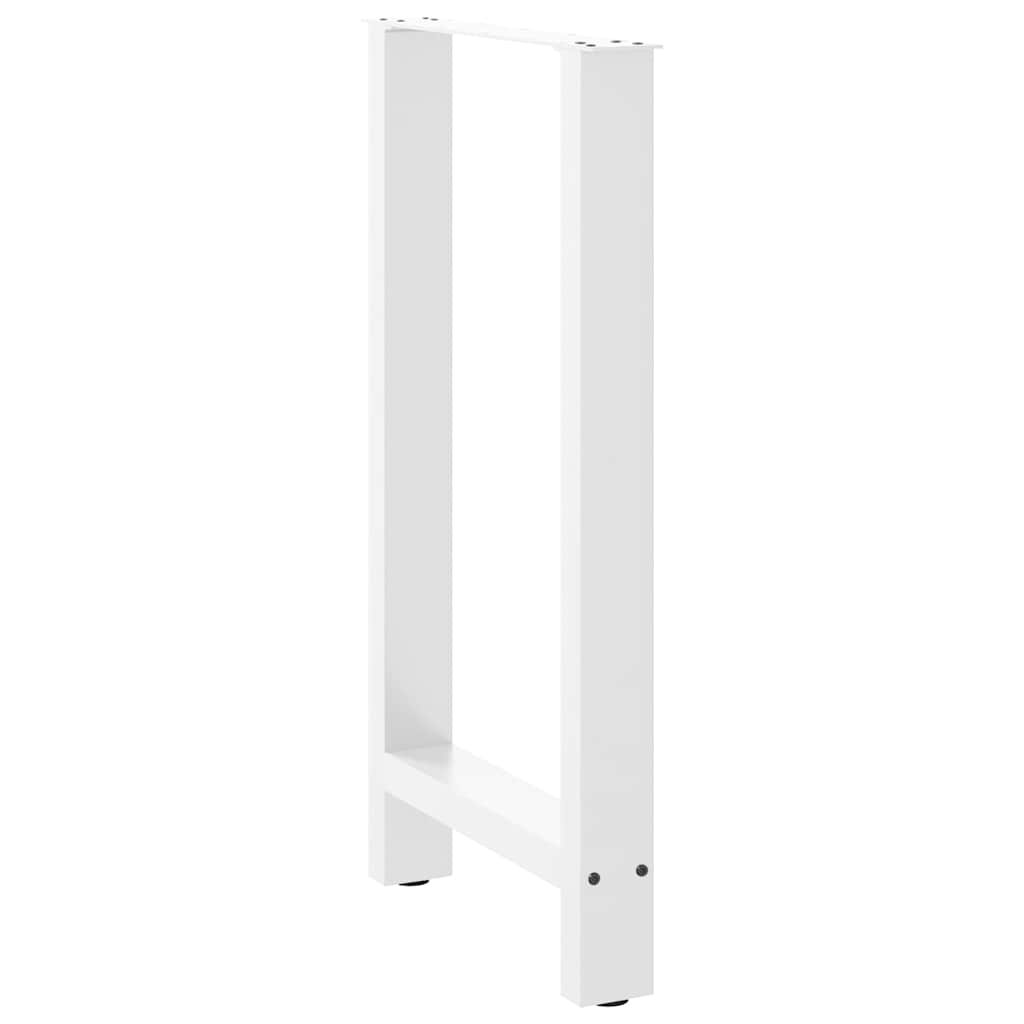 barbordsben hvide 2 stk. 40x(90-91) cm stål