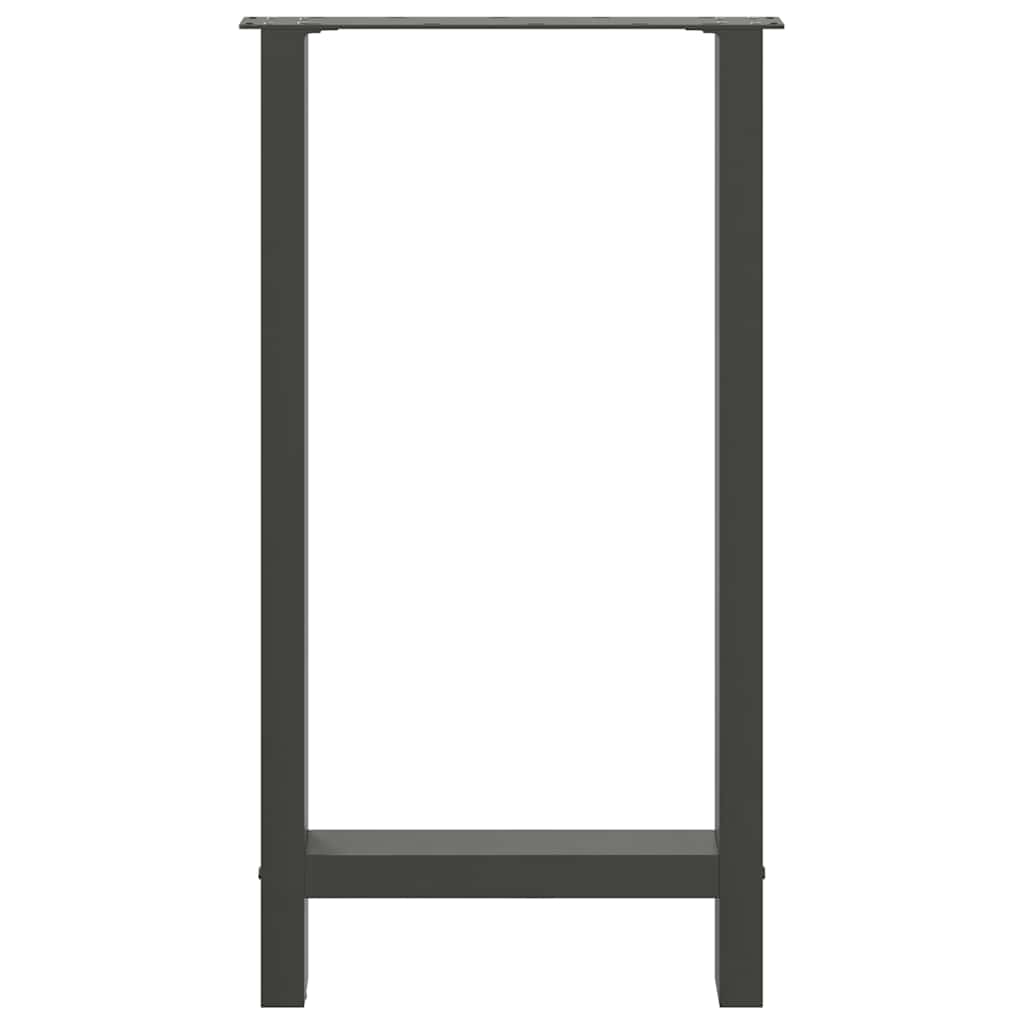 barbordsben antracit 2 stk. 40x(90-91) cm stål