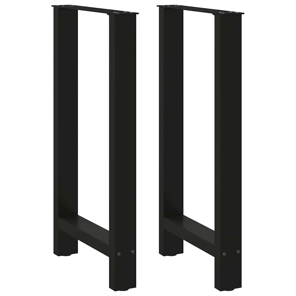 barbordsben sort 2 stk. 50x(90-91) cm stål
