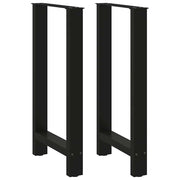 barbordsben sort 2 stk. 50x(90-91) cm stål
