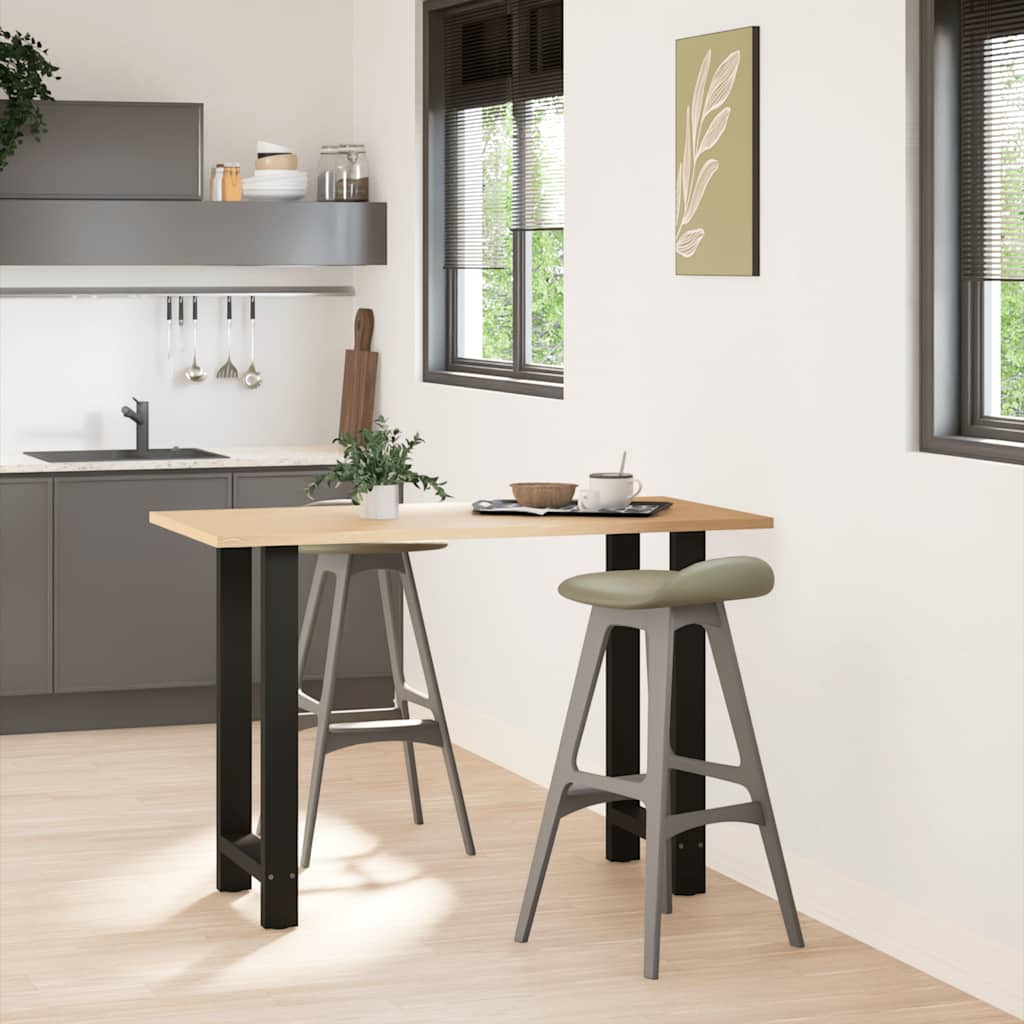barbordsben sort 2 stk. 50x(90-91) cm stål