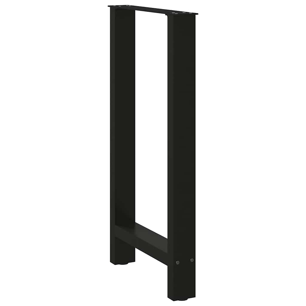 barbordsben sort 2 stk. 50x(90-91) cm stål