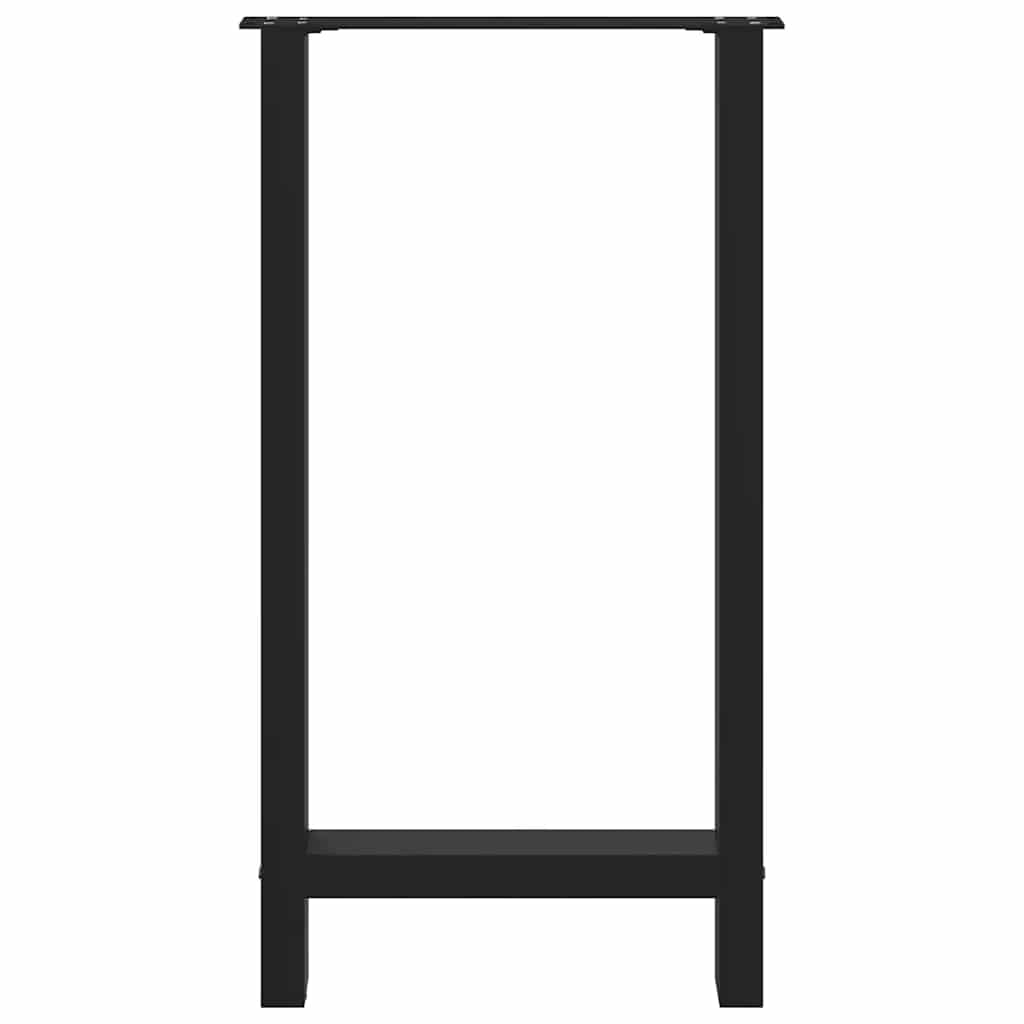 barbordsben sort 2 stk. 50x(90-91) cm stål