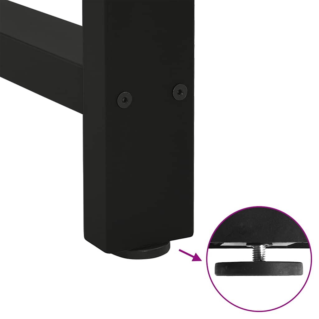 barbordsben sort 2 stk. 50x(90-91) cm stål