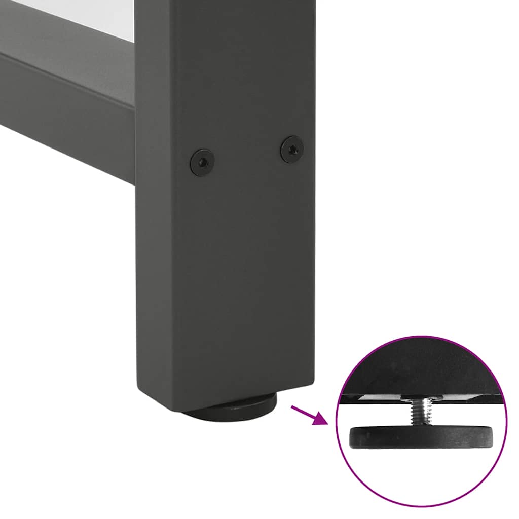 barbordsben antracit 2 stk. 40x(110-111) cm stål