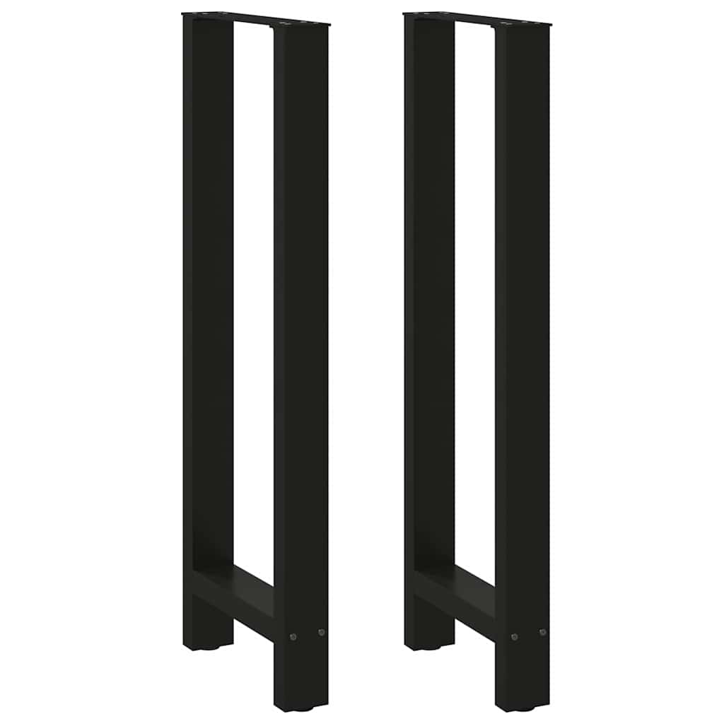 barbordsben sort 2 stk. 50x(110-111) cm stål