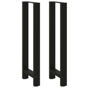barbordsben sort 2 stk. 50x(110-111) cm stål