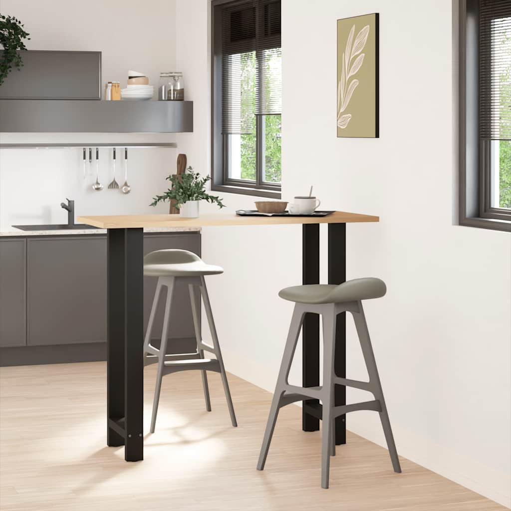 barbordsben sort 2 stk. 50x(110-111) cm stål