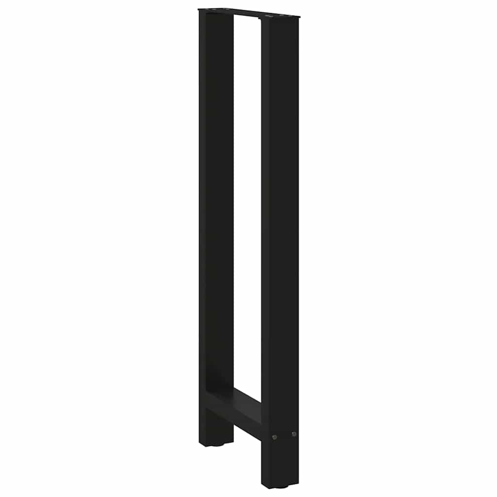 barbordsben sort 2 stk. 50x(110-111) cm stål