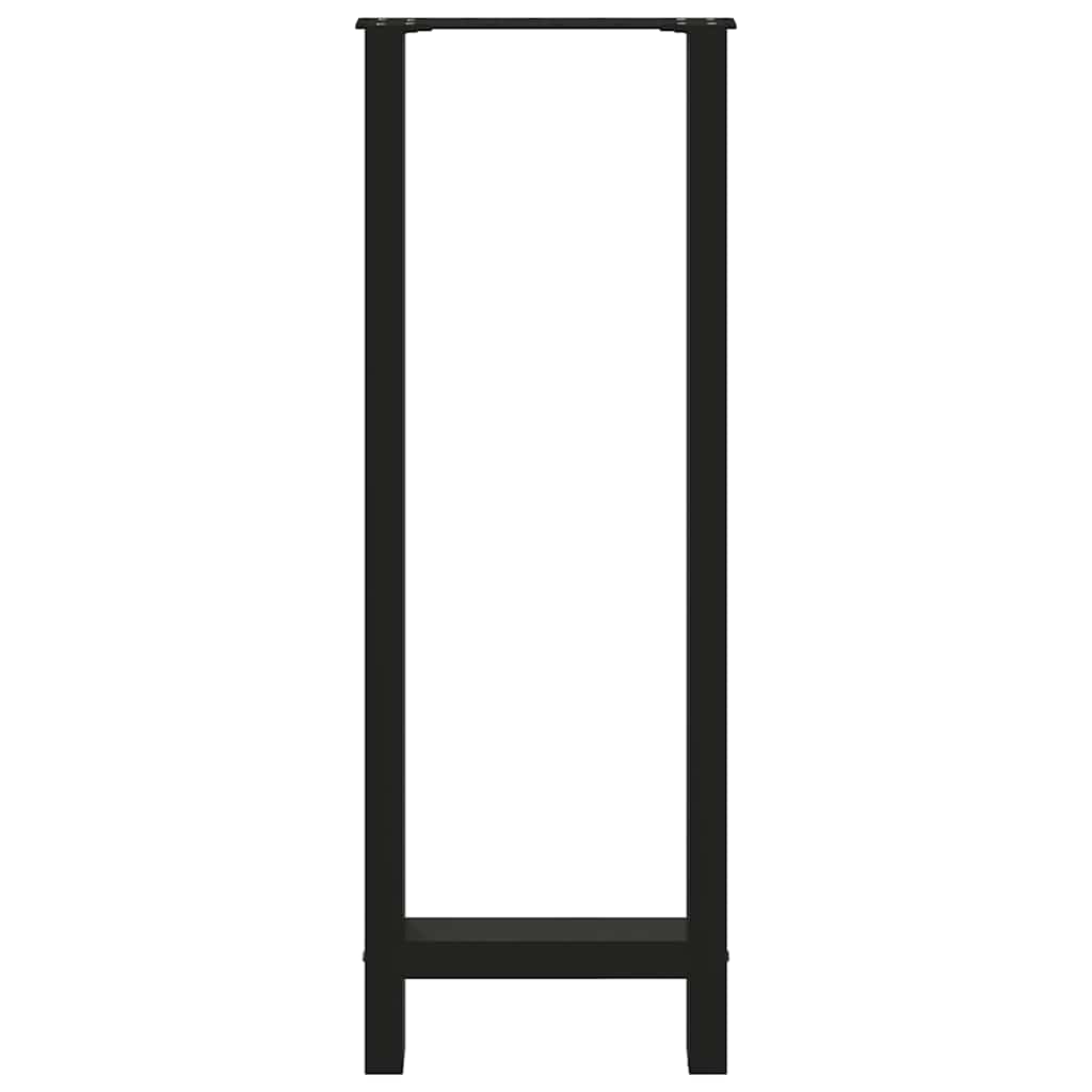 barbordsben sort 2 stk. 50x(110-111) cm stål