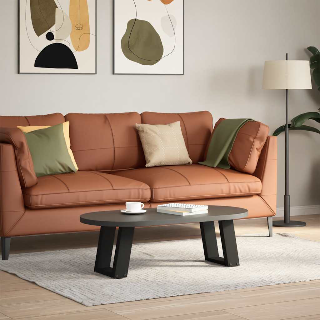 sofabordsben U-formet 2 stk. sort 30x(30-31) cm stål