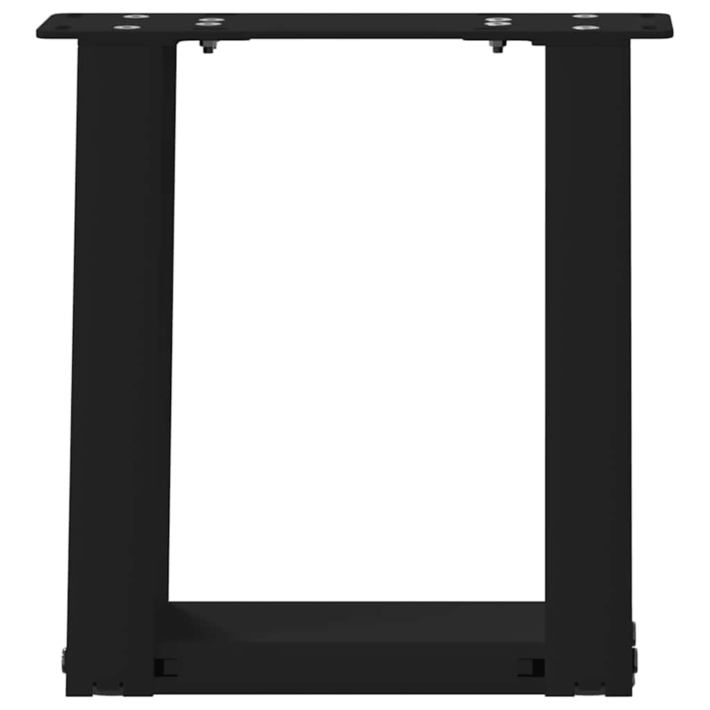 sofabordsben U-formet 2 stk. sort 30x(30-31) cm stål