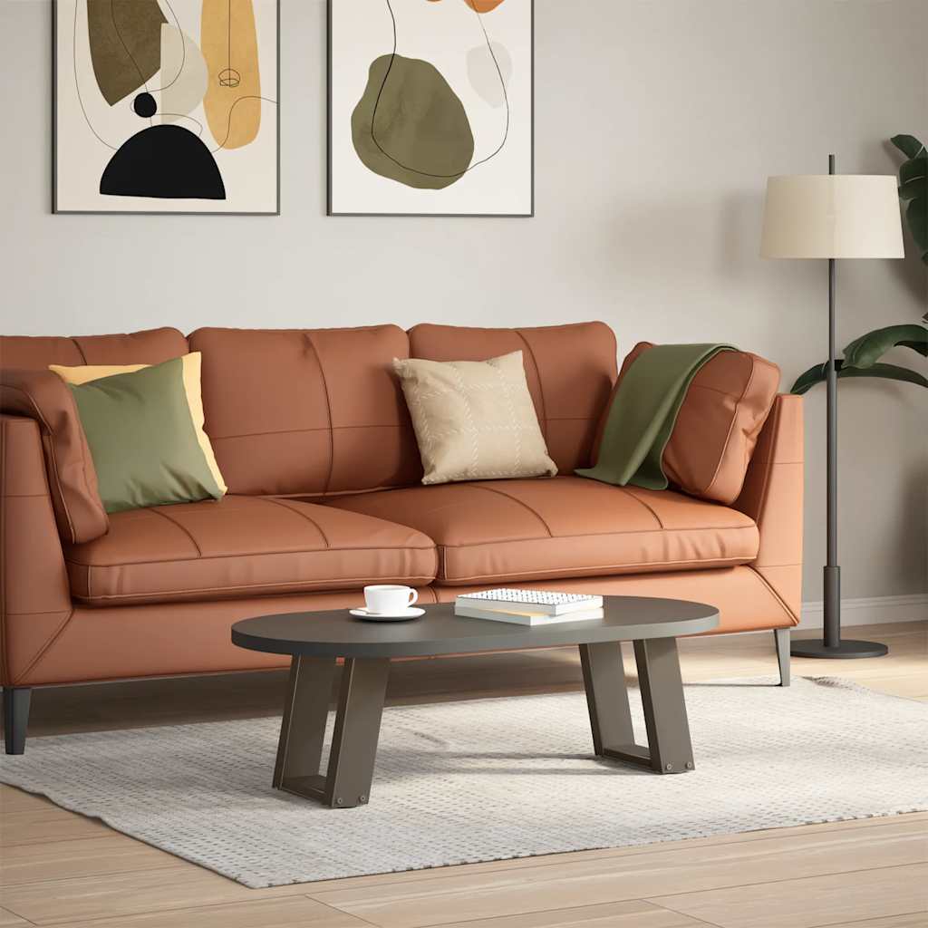 sofabordsben U-formet 2 stk. naturstål 30x(30-31) cm stål