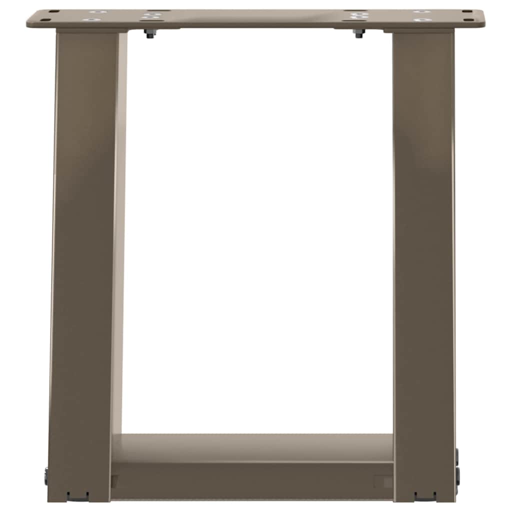 sofabordsben U-formet 2 stk. naturstål 30x(30-31) cm stål