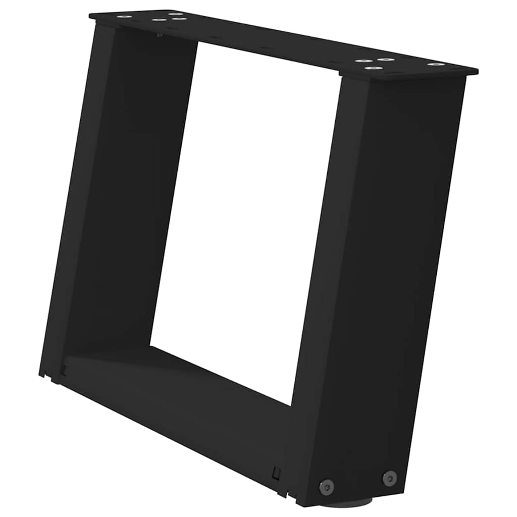 sofabordsben U-formet 2 stk. sort 40x(30-31) cm stål