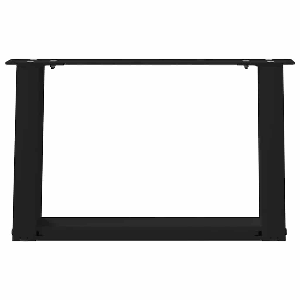sofabordsben U-formet 2 stk. sort 40x(30-31) cm stål