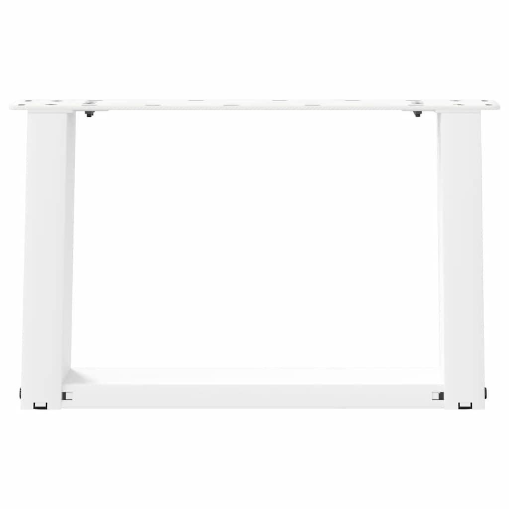 sofabordsben U-formet 2 stk. hvid 40x(30-31) cm stål