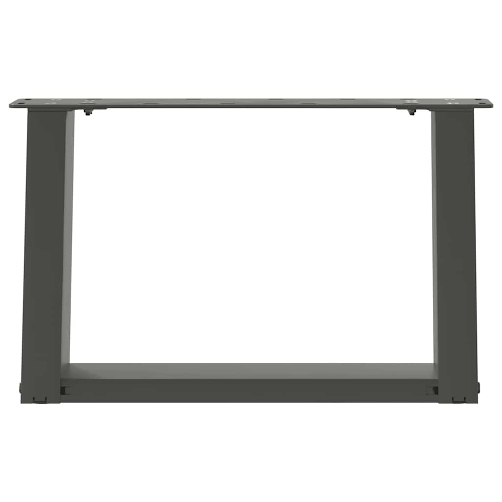 sofabordsben U-formet 2 stk. antracit 40x(30-31) cm stål