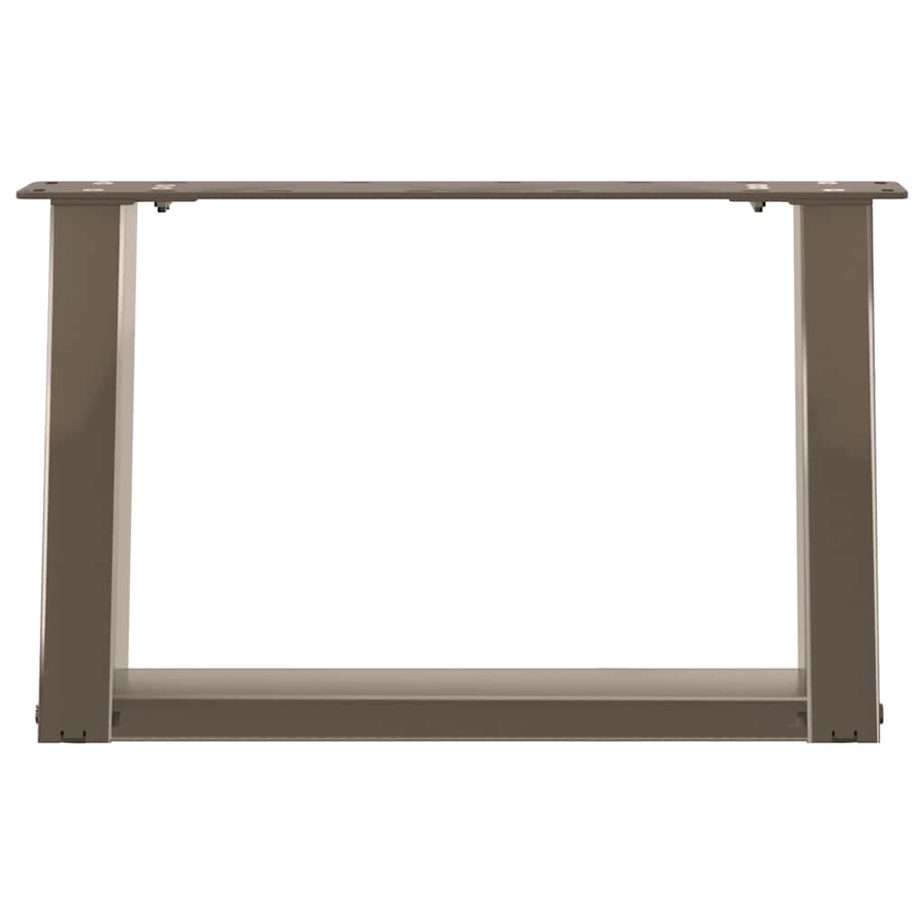 sofabordsben U-formet 2 stk. naturstål 40x(30-31) cm stål