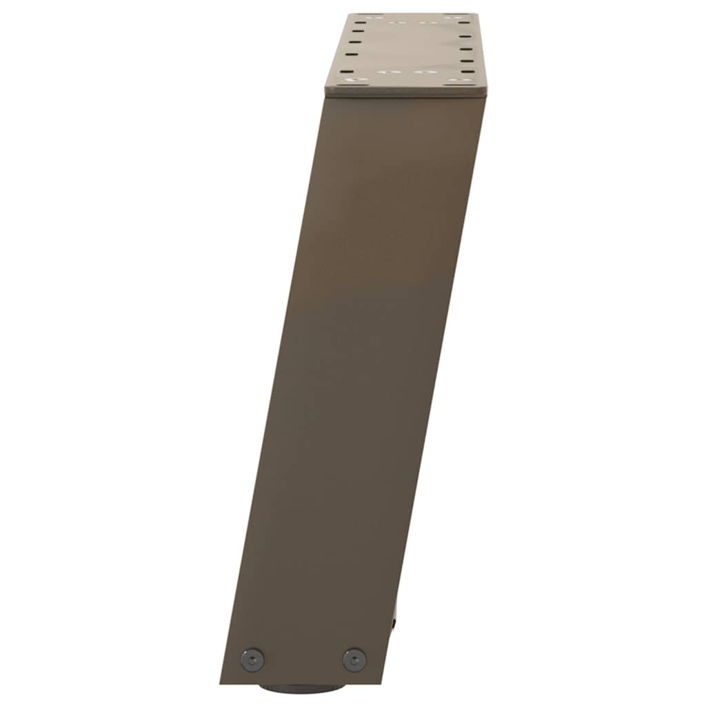 sofabordsben U-formet 2 stk. naturstål 40x(30-31) cm stål