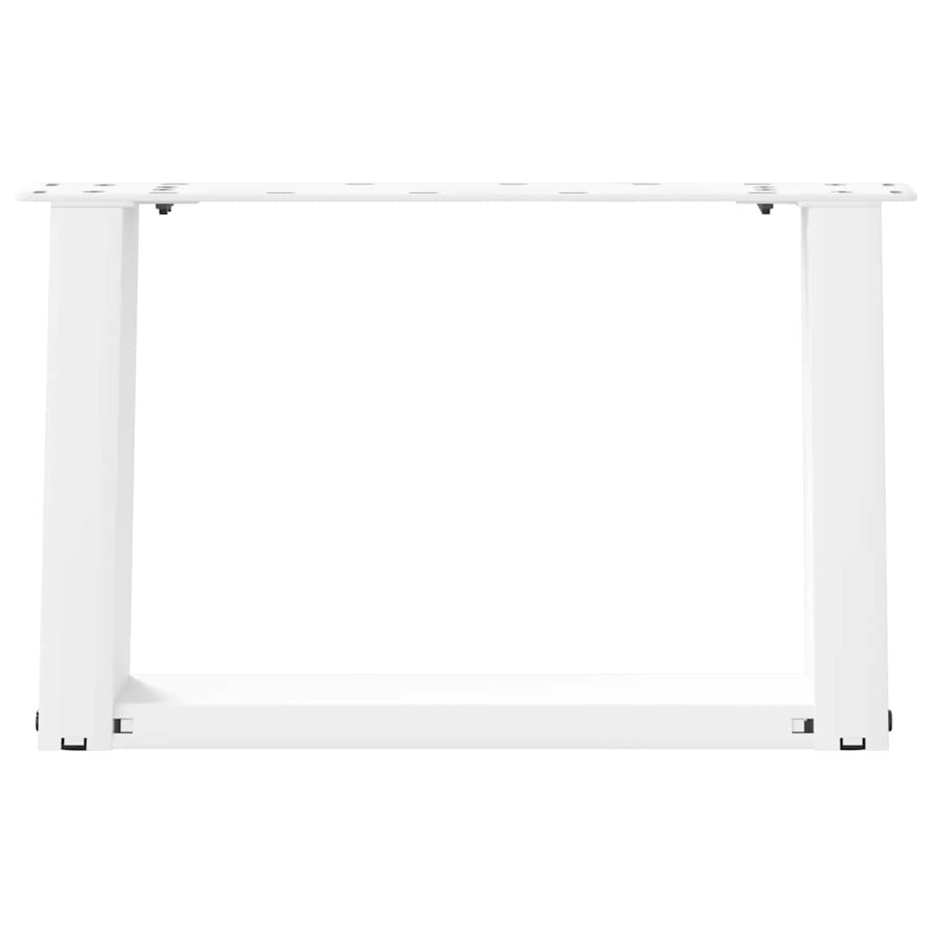 sofabordsben U-formet 2 stk. hvid 50x(30-31) cm stål