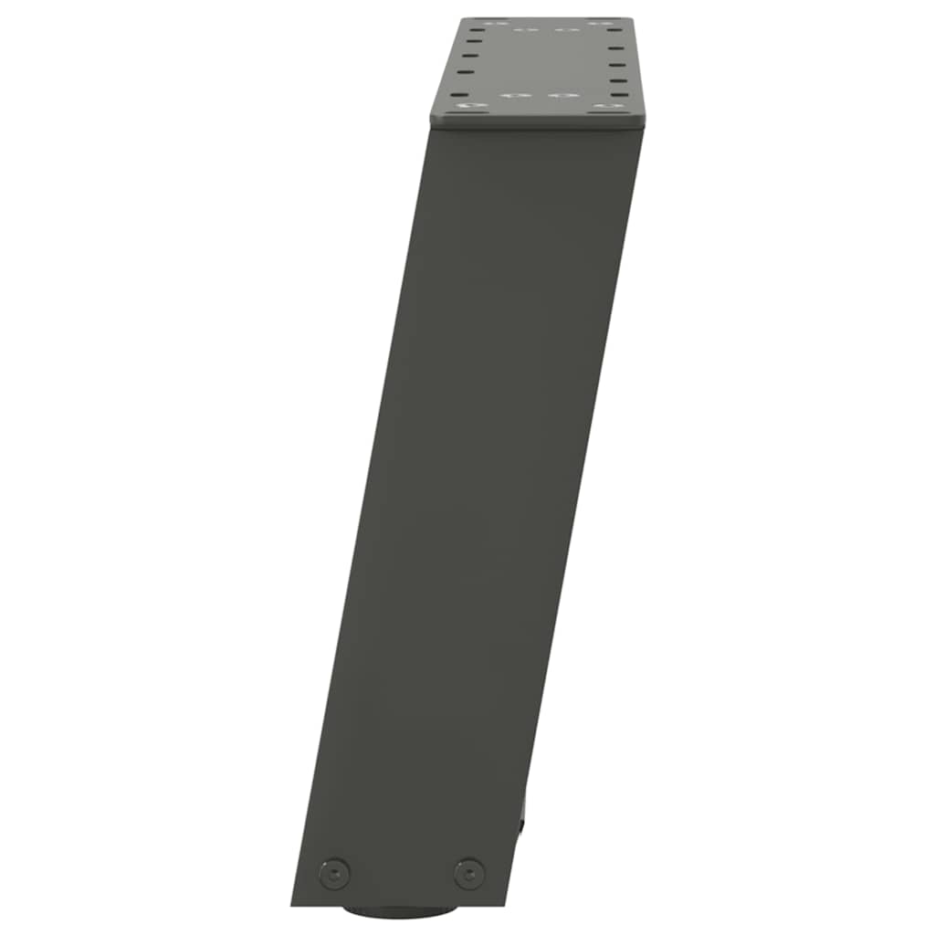 sofabordsben U-formet 2 stk. antracit 50x(30-31) cm stål