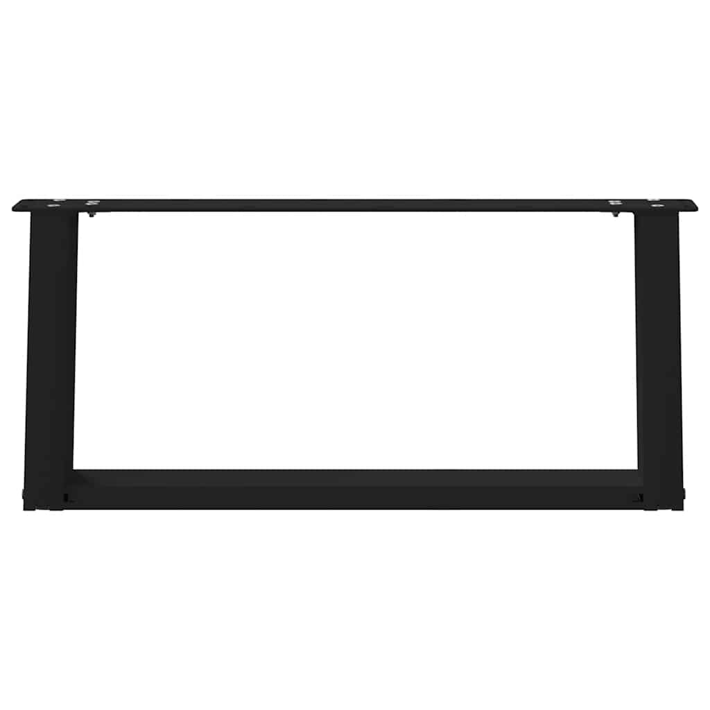 sofabordsben U-formet 2 stk. sort 60 x (30-31) cm stål