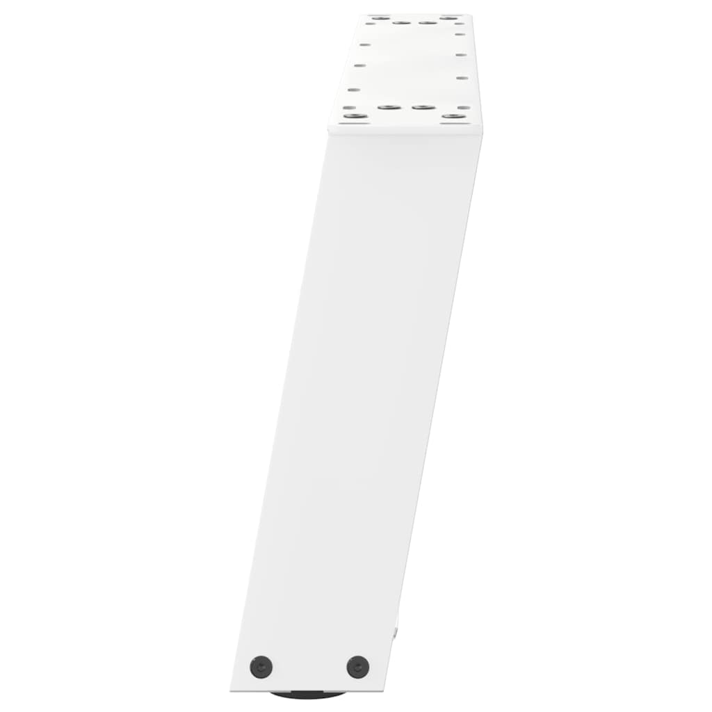 sofabordsben U-formet 2 stk. hvid 60x(30-31) cm stål
