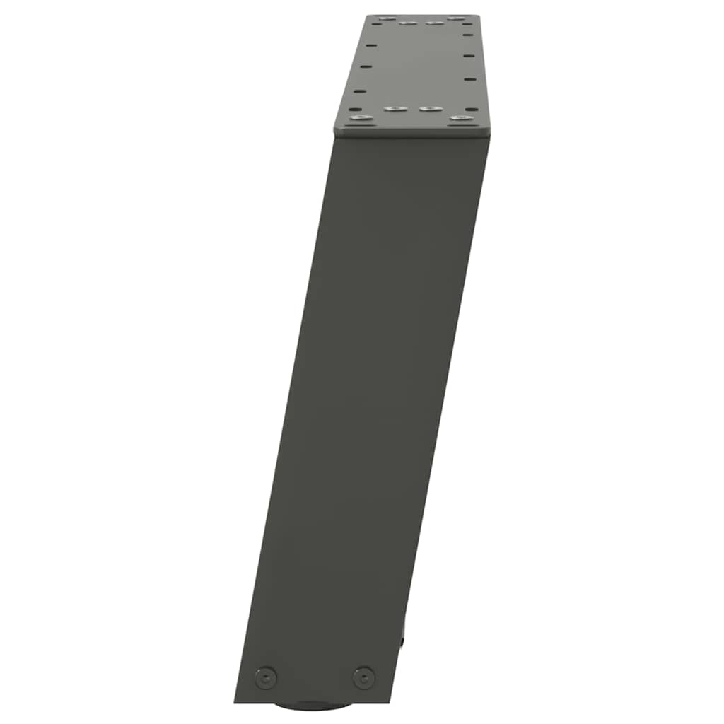 sofabordsben U-formet 2 stk. antracit 60x(30-31) cm stål