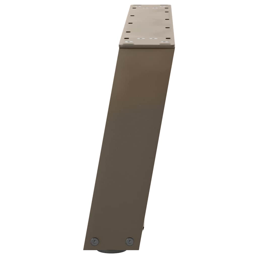 sofabordsben U-formet 2 stk. naturstål 60x(30-31) cm stål
