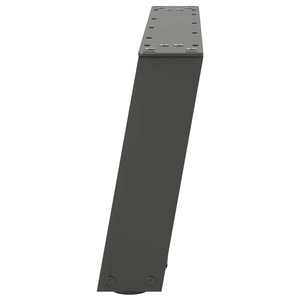sofabordsben U-formet 2 stk. antracit 70x(30-31) cm stål