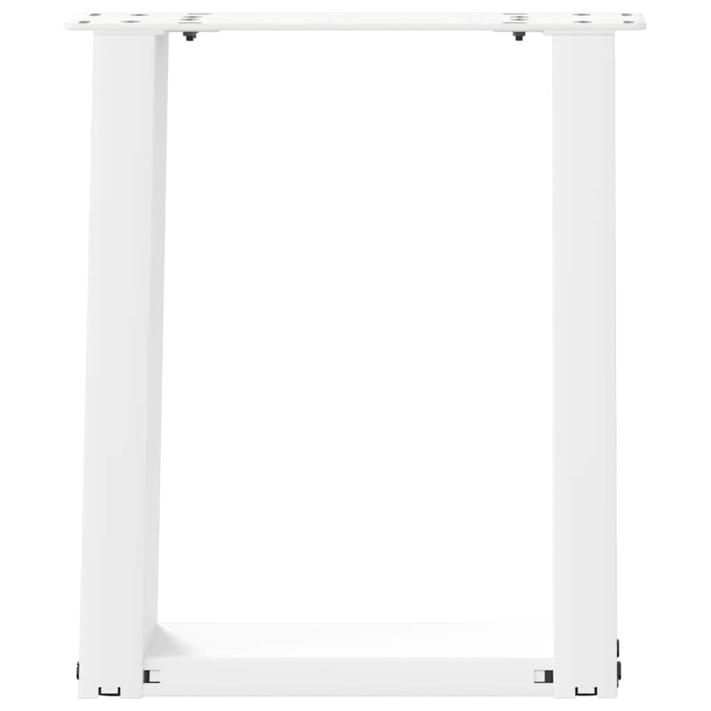 sofabordsben U-formet 2 stk. hvid 28 x (42-43) cm stål
