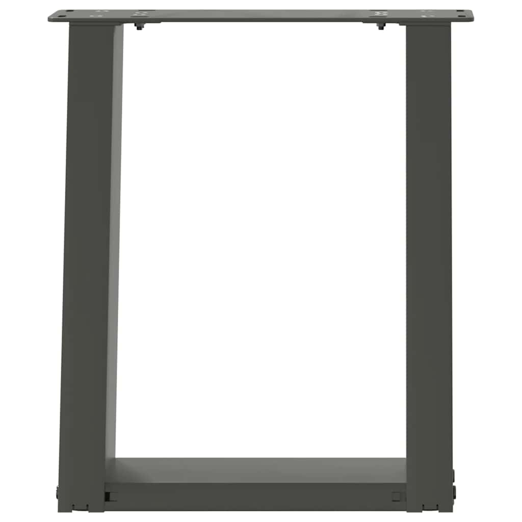 sofabordsben U-formet 2 stk. antracit 28 x (42-43) cm stål
