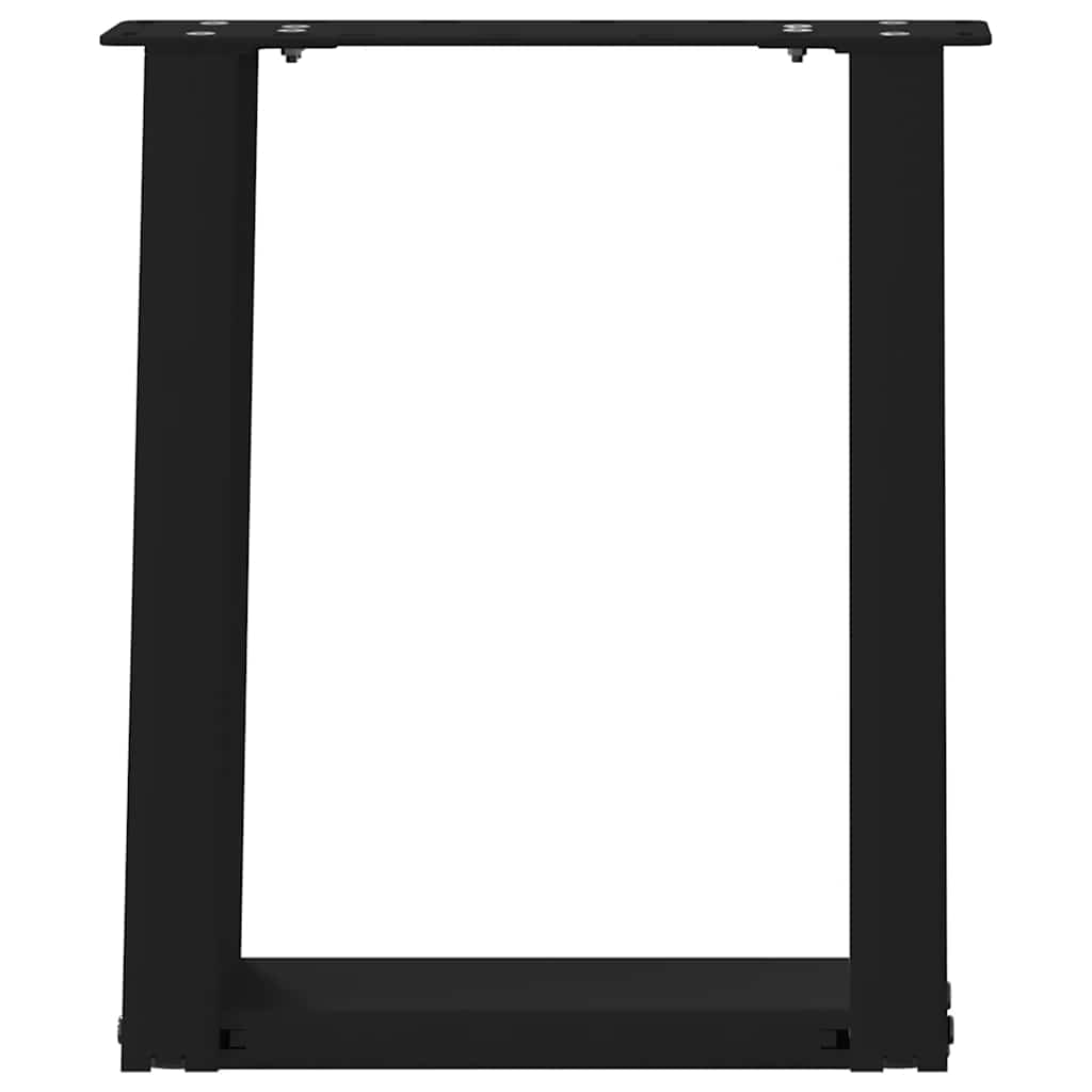 sofabordsben U-formet 2 stk. sort 38 x (42-43) cm stål