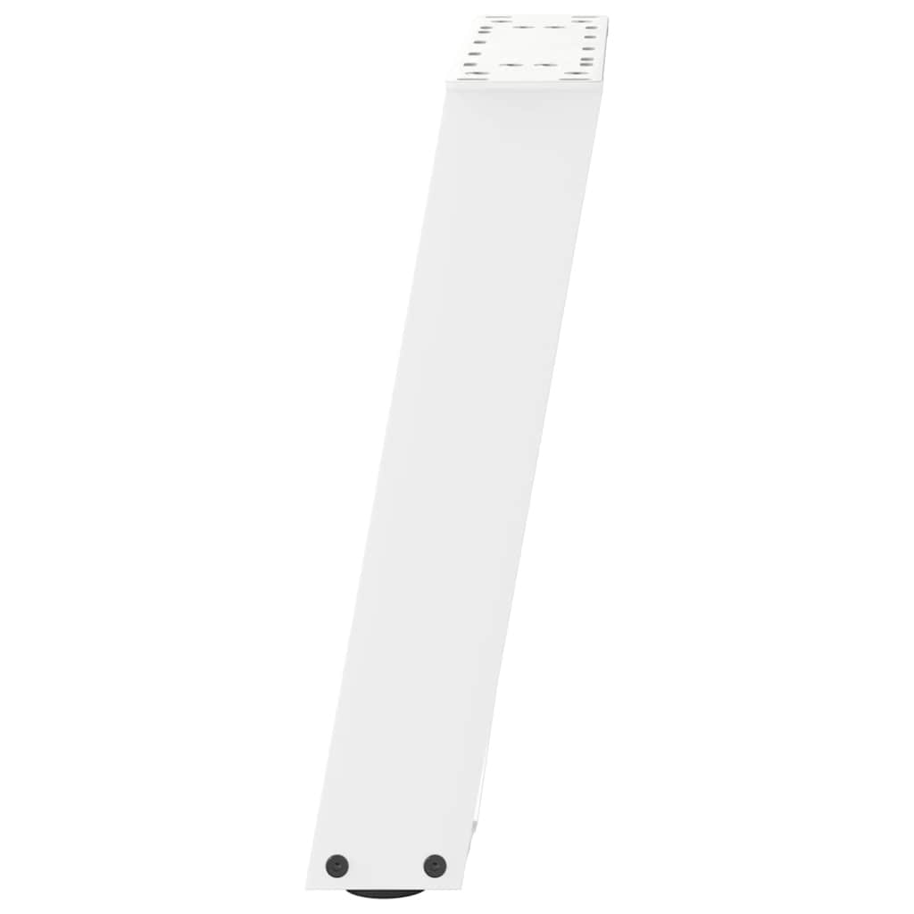 sofabordsben U-formet 2 stk. hvid 38 x (42-43) cm stål