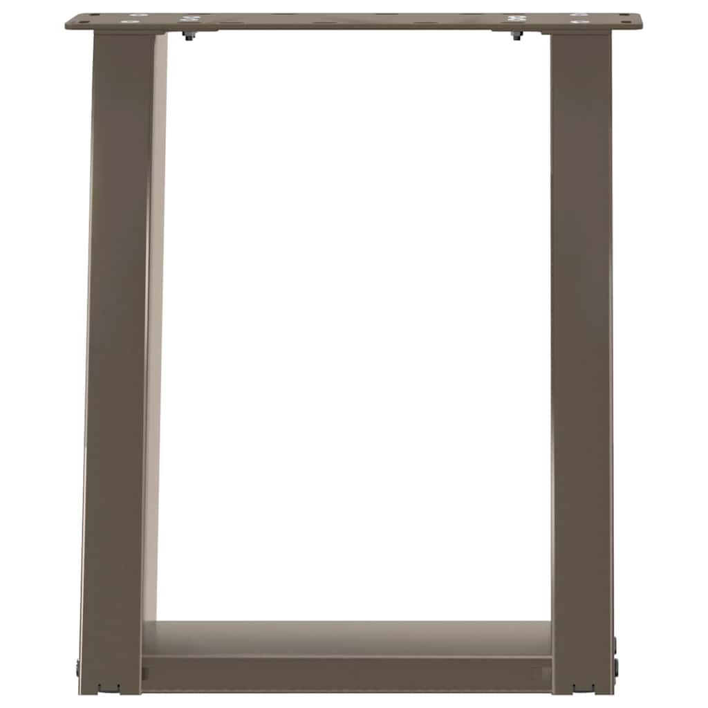 sofabordsben U-formet 2 stk. naturstål 38 x (42-43) cm stål
