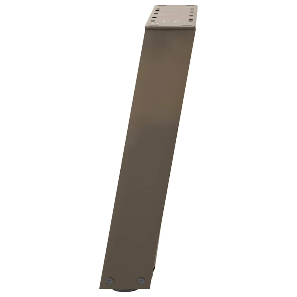 sofabordsben U-formet 2 stk. naturstål 38 x (42-43) cm stål