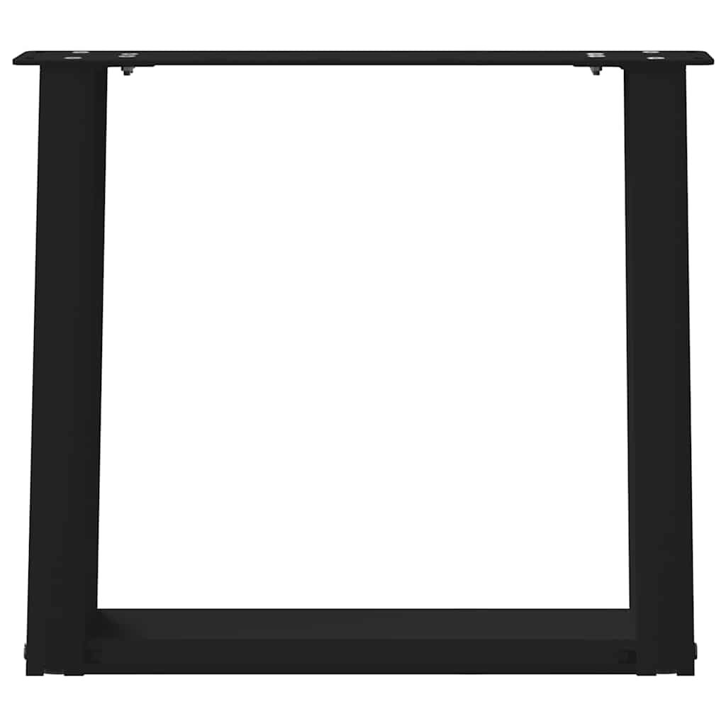 sofabordsben U-formet 2 stk. sort 50x(42-43) cm stål