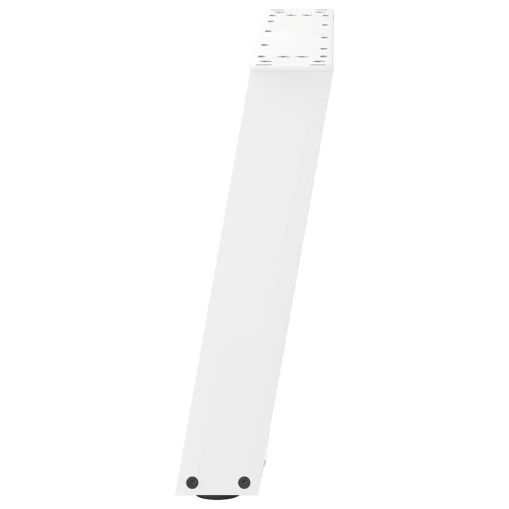 sofabordsben U-formet 2 stk. hvid 50x(42-43) cm stål