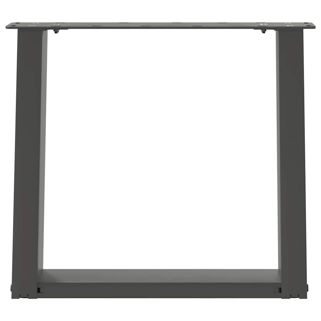 sofabordsben U-formet 2 stk. antracit 50x(42-43) cm stål