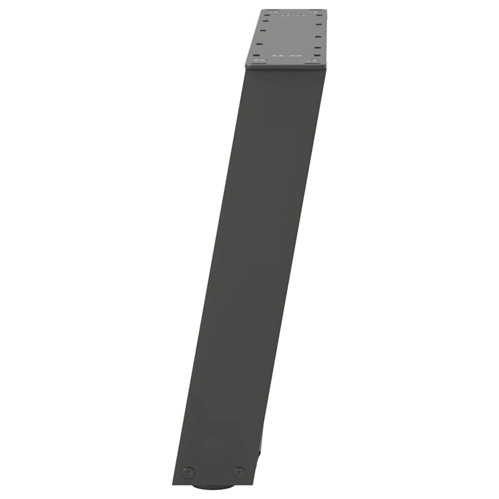 sofabordsben U-formet 2 stk. antracit 50x(42-43) cm stål